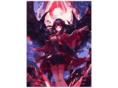 82024 [Рх-135] Холст с красками 30х40 см по номерам. "Повелительница небес"