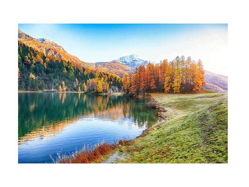 Купить оптом Холст с красками 30х40 см по номерам. Осенняя природа горной местности в Луганске