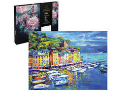 82042 [67942] Холст с красками 30х40 см по номерам. Итальянская Ривьера