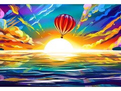 82053 [Х-4009] Холст с красками 22х30 см по номерам. На воздушном шаре