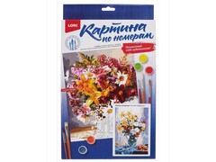 Картина на картоне с красками 20х28,5 см по номерам. "Нежный натюрморт"