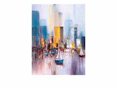 82078 [Х-8556] Холст с красками 30х40 см по номерам. Корабли