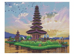82118 [AS4021] Алмазная мозаика 40х50 см «Восточный пейзаж» (с подр., с полн. заполн., блест.)