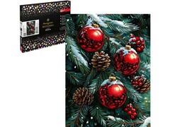 82194 [71445] Алмазная мозаика 30*40 см «Новогодние шары» (с подр., част. заполн.)