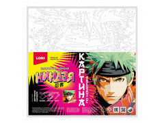 82234 [Рха-002] Холст с красками 20*20 см по номерам. Дерзкий ниндзя