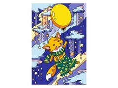 82239 [Рхд-019] Холст с красками 20*30 см по номерам. Маленький лис