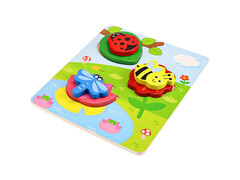 82245 [AN02680] Вкладыш деревянный "Букашки" 12,5х14,5 см