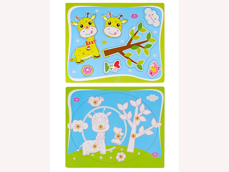 Купить оптом Вкладыш деревянный "Жирафик" 16,5*21,5 см в Луганске