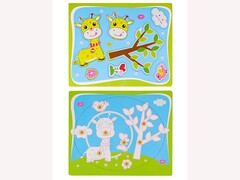 Вкладыш деревянный "Жирафик" 16,5*21,5 см