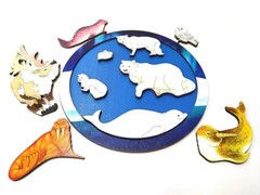 82251 [8276] Вкладыш деревянный "Северный полюс"