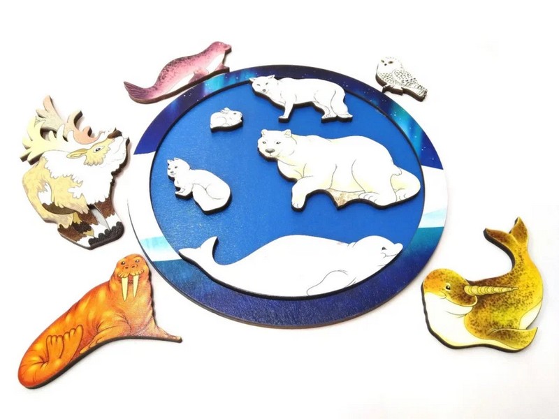 Купить оптом Вкладыш деревянный "Северный полюс" в Луганске