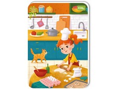 82256 [ET04-024] Пазлы магнитные А5 "Повар" 12 элементов