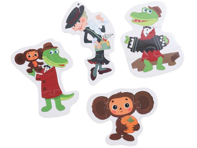 Купить оптом Макси-пазлы "Чебурашка" 4 пазла в Луганске