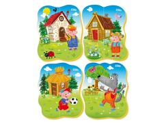 82268 [ET02-023] Пазлы мягкие "Три поросенка" 4 картинки