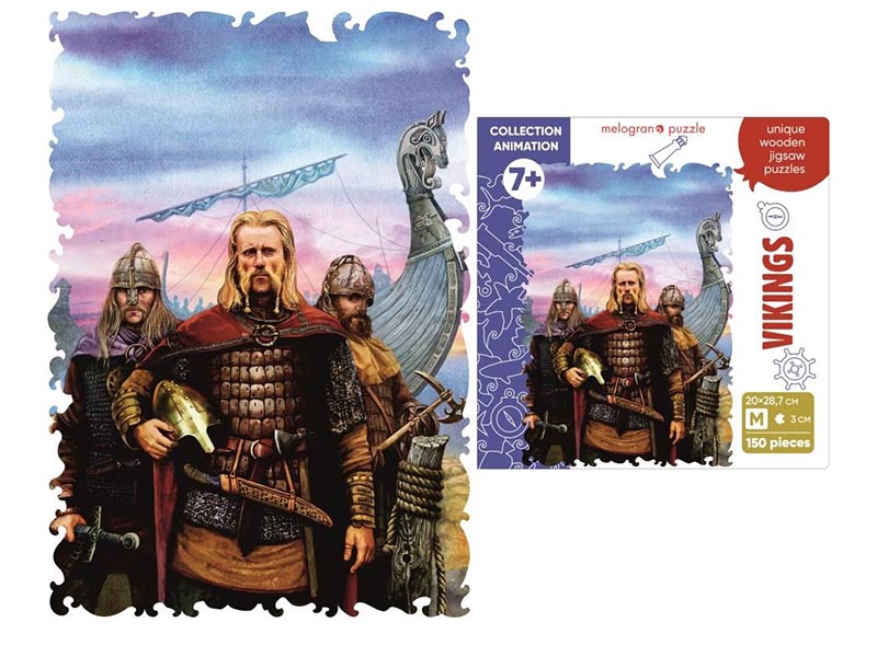 Купить оптом Пазлы деревянные "Викинги" 197 дет. 20х28,7 см в Луганске