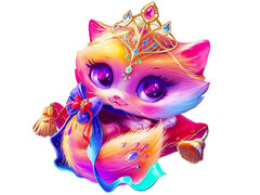 Пазлы деревянные «Кошечка принцесса» 60 деталей 29 х 27 см