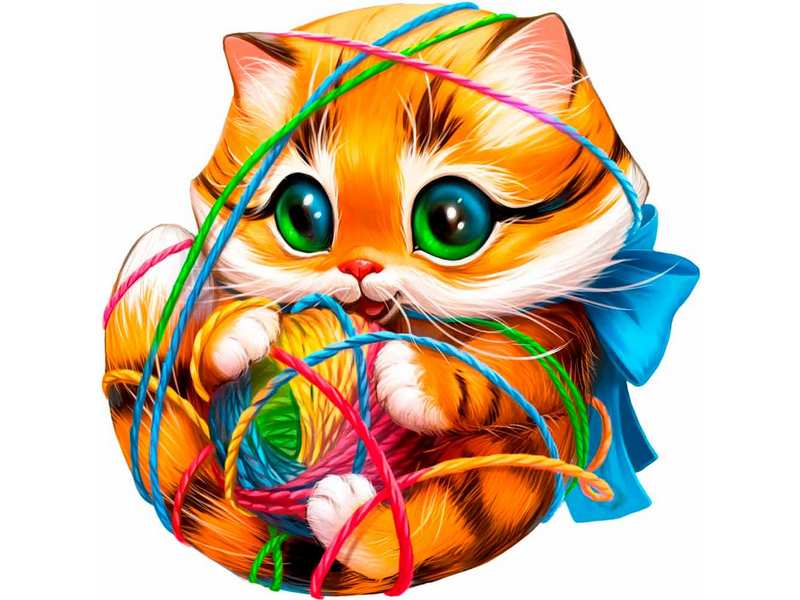 Купить оптом Пазлы деревянные «Котенок» 46 деталей 23 х 23 см в Луганске