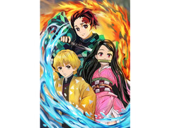 Пазлы деревянные «Клинок рассекающий демонов» 110 деталей 20 х 29 см