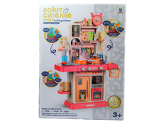 82490 [MJL-D802] Кухня на бат. 75*47*23 см (свет, звук, вода, пар) 46 предметов в кор. MJL-D802