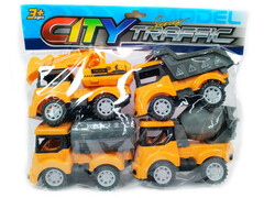 82492 [198-4] Набор строительной техники инерц. 14 см 4 шт в пак. 198-4