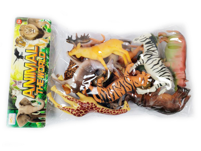 Купить оптом Набор диких животных 12 шт 36*17 см в пак. 1127-230 в Луганске