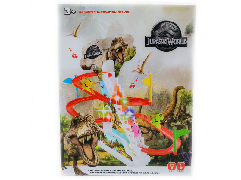 Купить оптом Трек на бат. «Дино» (свет, звук) 18*14*5,5 см в кор. 1112-2 в Луганске