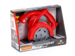 82572 [92113] Пила циркулярная 18 см красная в коробке