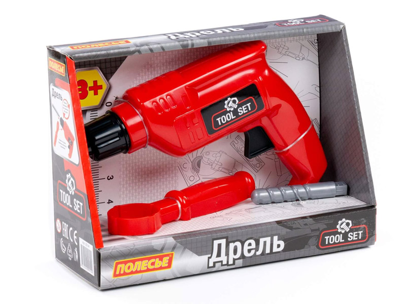 Купить оптом Дрель 19*23 см красная в коробке в Луганске