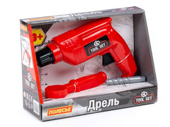 82577 [92144] Дрель 19*23 см красная в коробке