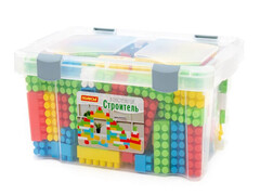 82618 [50557] Конструктор "Строитель" 174 эл. в контейнере