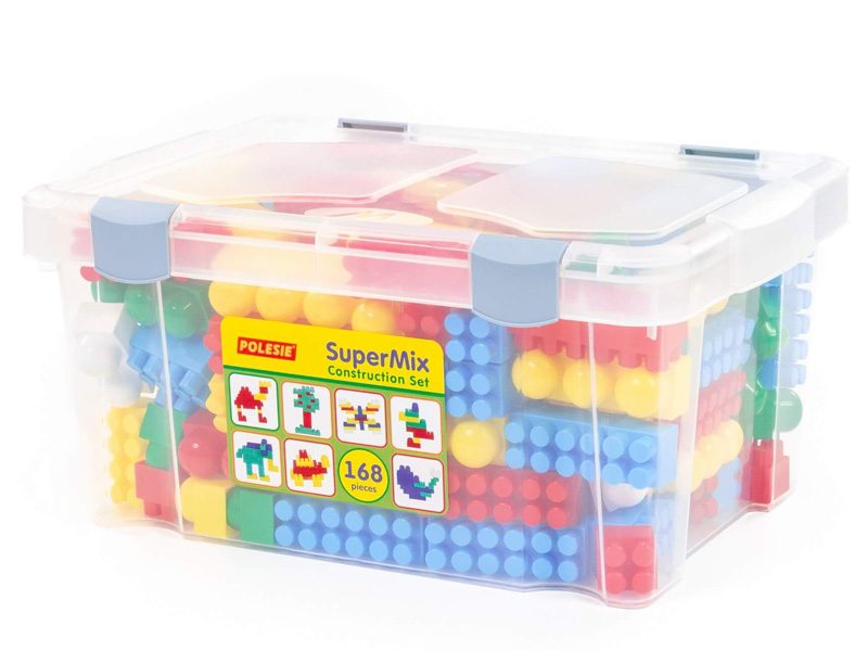 Купить оптом Конструктор "Супер-микс" 168 эл. в контейнере в Луганске