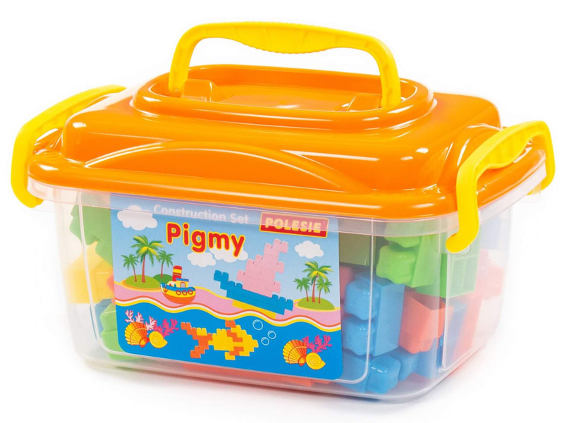 Купить оптом Конструктор "Малютка" 60 эл. в контейнере в Луганске