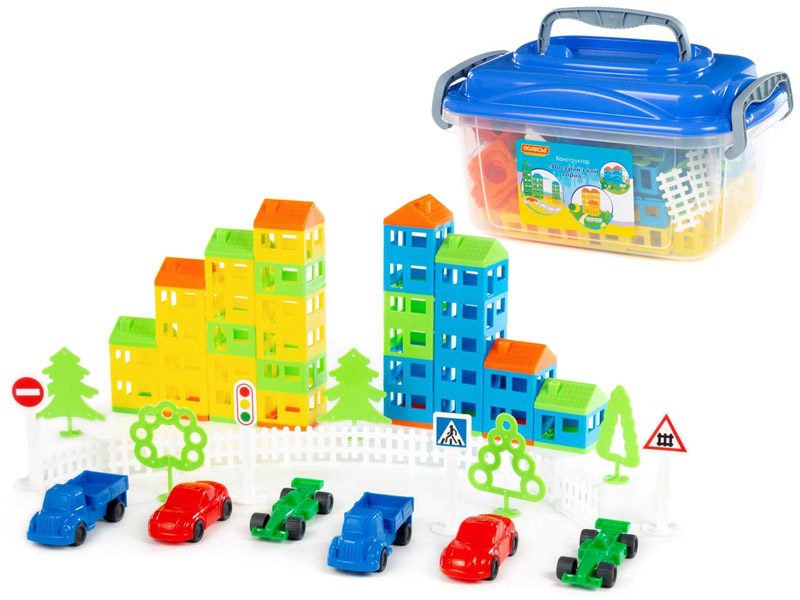 Купить оптом Конструктор "Построй свой город" 180 эл. в контейнере в Луганске