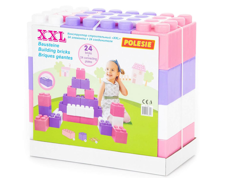 Купить оптом Конструктор строительный "XXL", 24 эл. (v2) + соединитель 24 эл. в Луганске