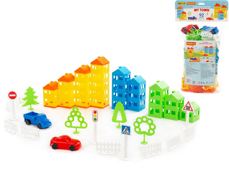 Купить оптом Конструктор "Построй свой город" 92 эл. в пакете в Луганске