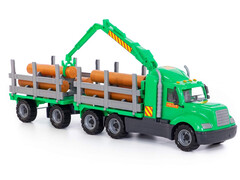 82654 [55668] Автомобиль-лесовоз "Майк" с прицепом в коробке