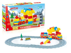 82671 [5081] Конструктор DOLU Train Blocks 58 дет. в кор. 5081