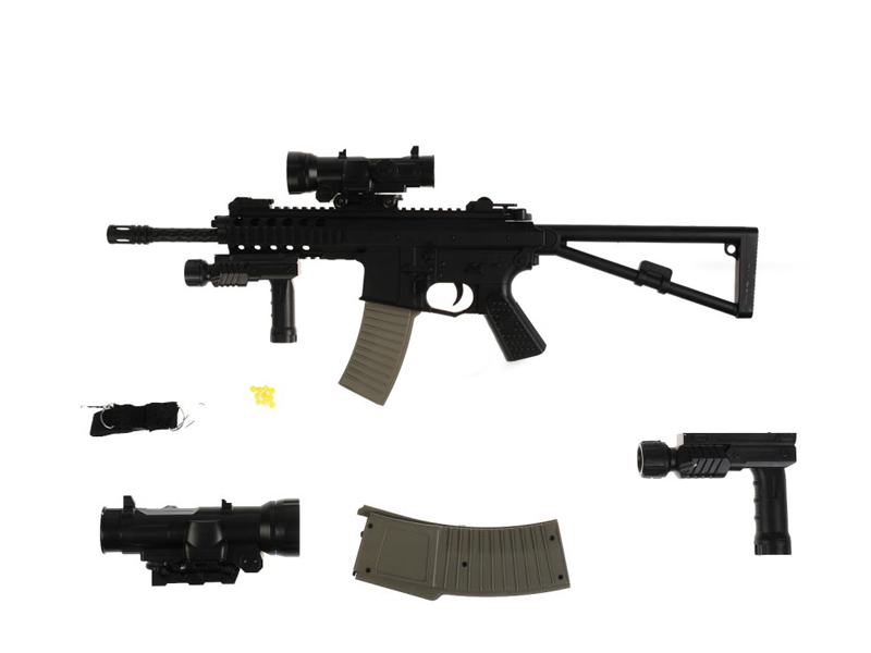 Купить оптом Автомат "1977А+" 71 см (лаз. прицел, фонарь) в кор. 100002618 в Луганске