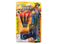 82779 [K145-H40043] Пистолет с присосками 20*12 см на планшете K145-H40043