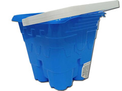 Ведро "Башня" синий ИП20004