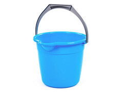 Ведро со сливом 10 л голубое