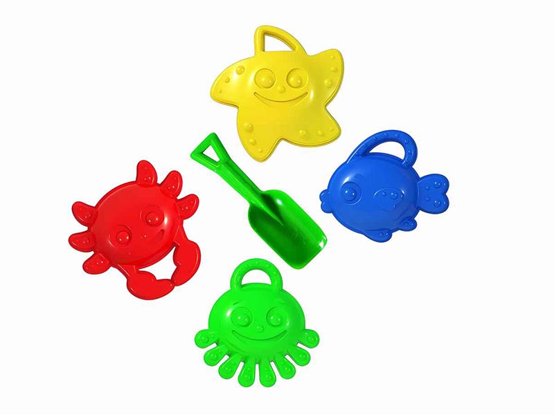 Купить оптом Набор формочек "Морские друзья" 4 шт, лопатка в Луганске