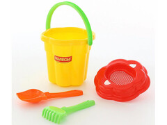 83005 [4772] Набор №78: ведро-цветок большое, ситечко-цветок большое, лопатка №5, грабельки №5