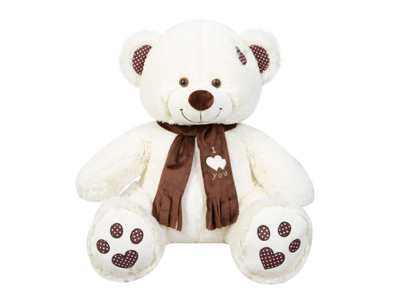Купить оптом Медведь Тони с шарфом 85 см латте в Луганске