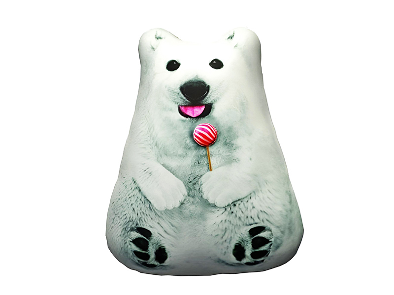Купить оптом Мягкая игрушка-антистресс Белый медведь с леденцом 20 см МТ11023 в Луганске
