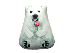 83314 [МТ11023] Мягкая игрушка-антистресс Белый медведь с леденцом 20 см МТ11023