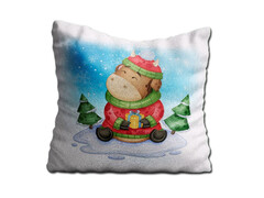 83329 [NGB_003] Подушка-игрушка Бык-дед мороз NGB_003