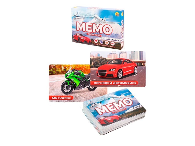 Купить оптом Настольная игра Мемо "Транспорт" 50 карточек ИН-0918 в Луганске