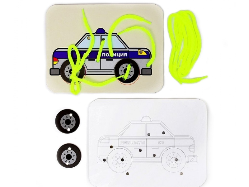 Купить оптом Шнуровка-раскраска "Полиция" в Луганске