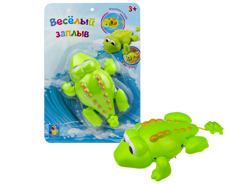 Купить оптом Заводной крокодил 14 см на планшете в Луганске